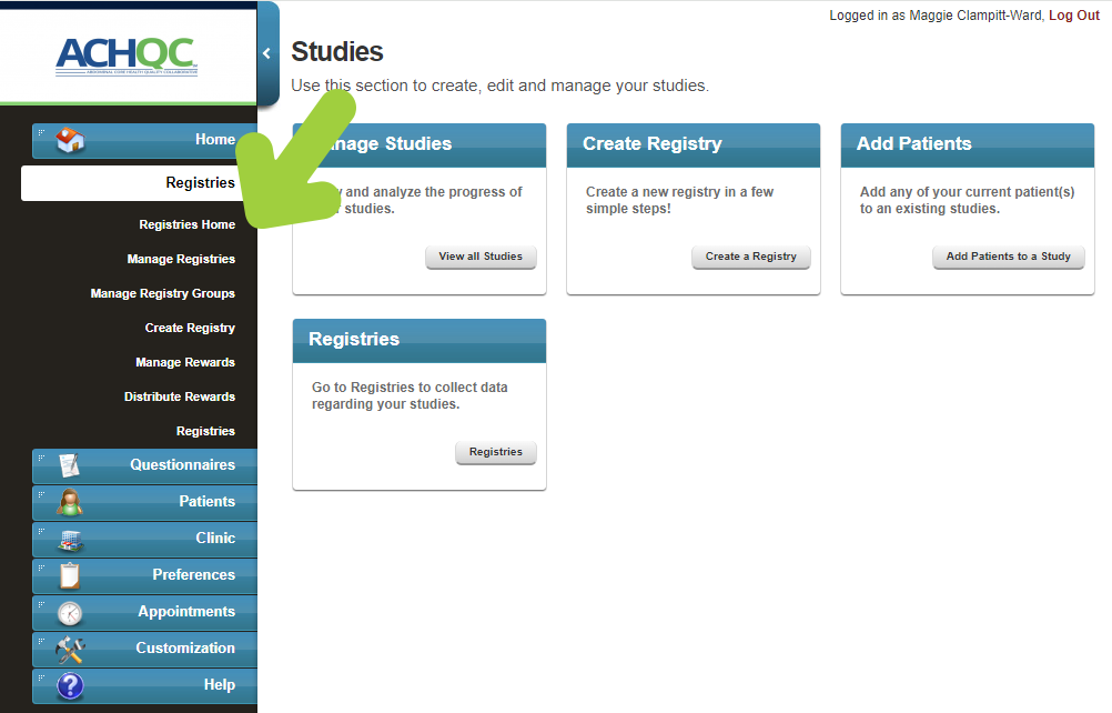 Click registries home